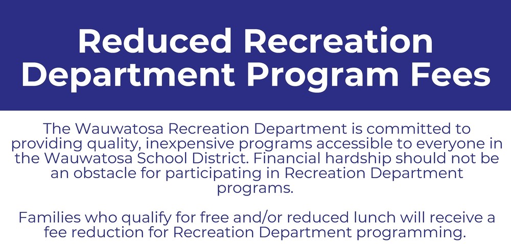 Reduced Recreation Department Program Fees